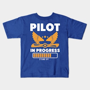 Pilot In Progress 2 Kids T-Shirt